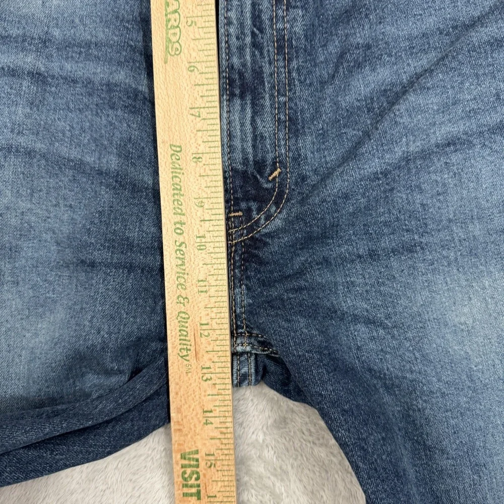 Levi Strauss Signature Jeans Mens 40x32 Blue Relaxed Straight Whiskered Workwear